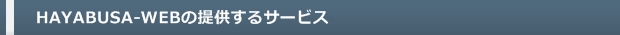 HAYABUSA-WEBの提供するサービス